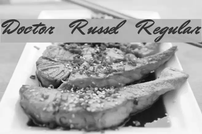 Doctor Russel Regular フォント examples