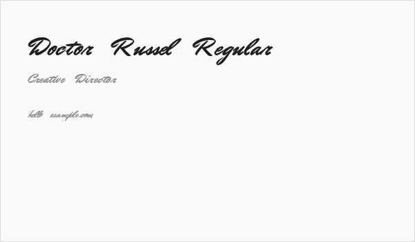 Doctor Russel Regular Business Card