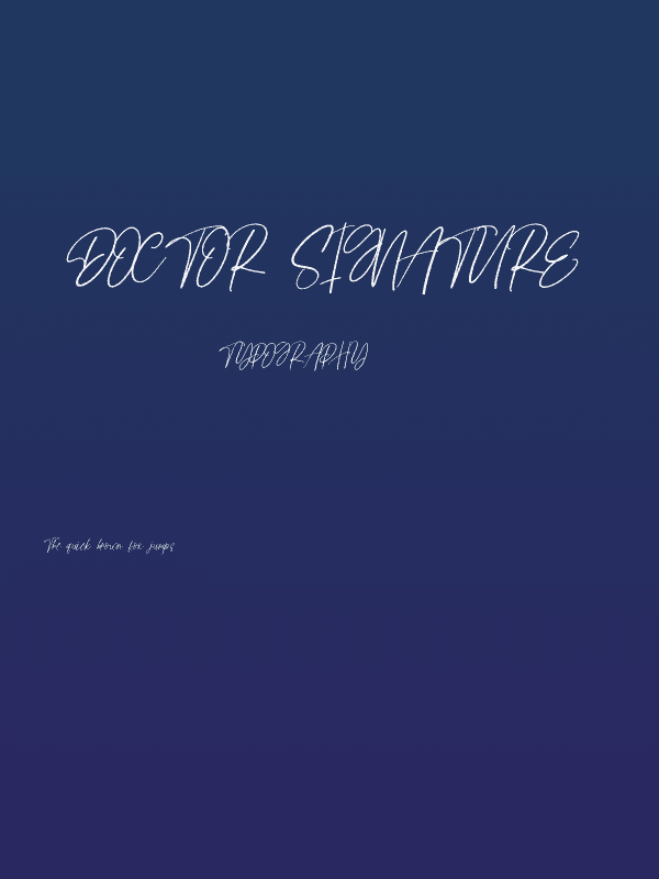 Doctor Signature Poster