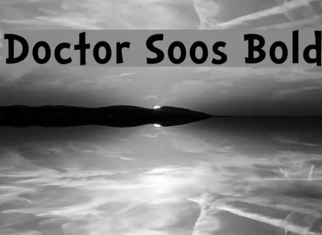 Doctor Soos Bold Font examples