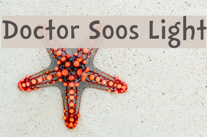 Doctor Soos Light Font examples