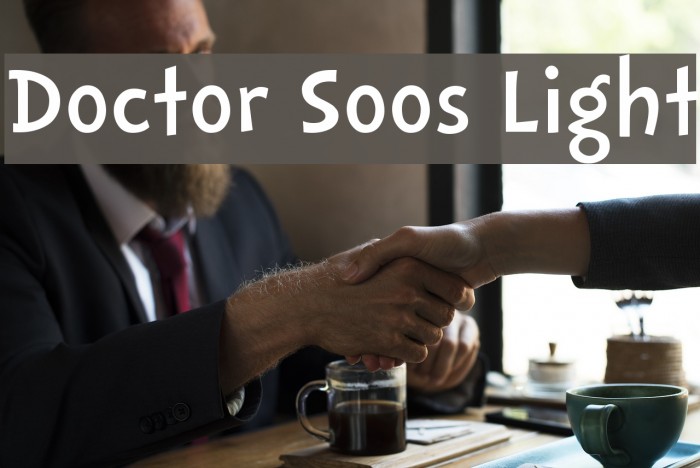 Doctor Soos Light Font examples