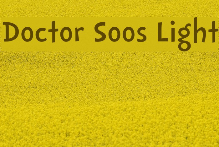 Doctor Soos Light Font examples