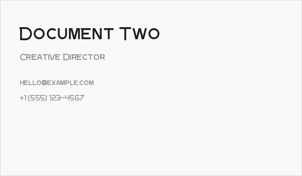 Document Two Business Card