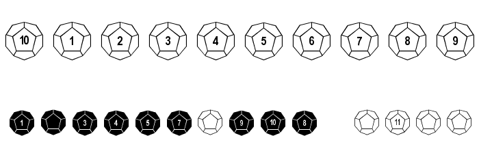 Dodecahedron Font OTHER CHARS