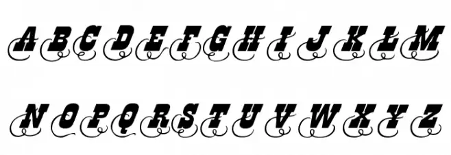 Dodge City Initials Font UPPERCASE