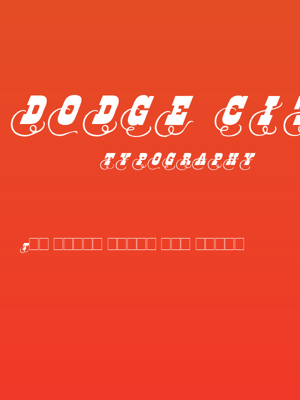 Dodge City Initials Poster