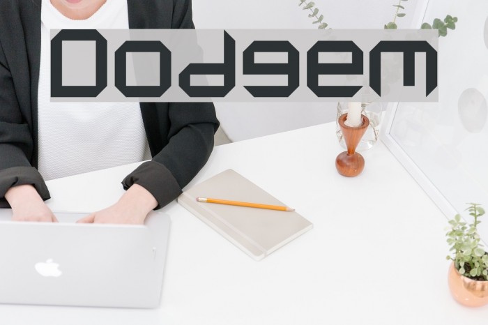 Dodgem Font examples