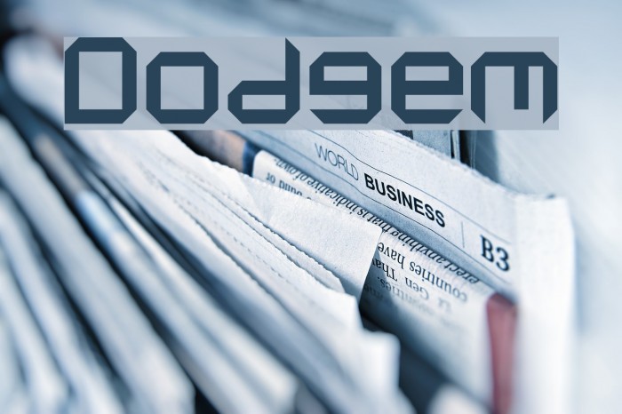Dodgem Font examples