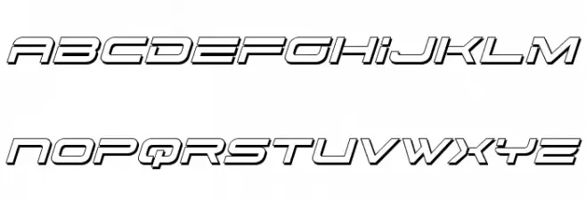 Dodger 3D Italic Шрифта ВЕРХНИЙ