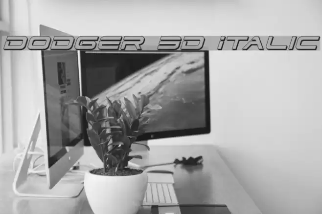Dodger 3D Italic Font examples