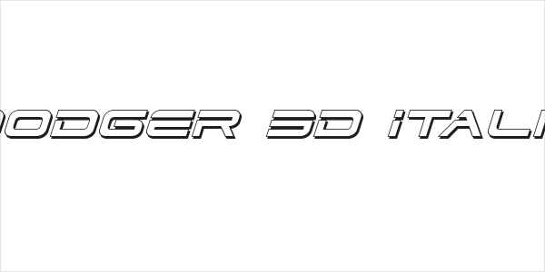 Dodger 3D Italic Logo