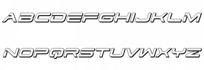 Dodger 3D Italic 字体 小写