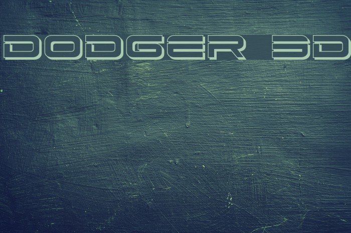 Dodger 3D Font examples