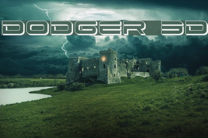 Dodger 3D Font examples