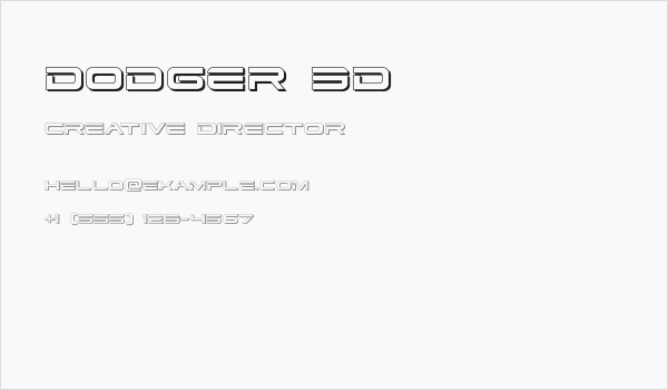 Dodger 3D Business Card