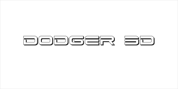 Dodger 3D Logo