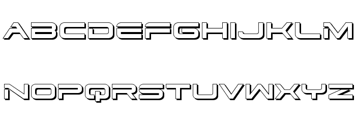 Dodger 3D Font LOWERCASE