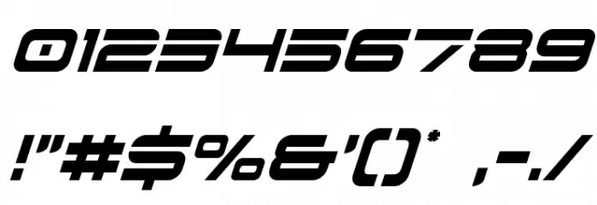 Dodger Condensed Italic Font OTHER CHARS