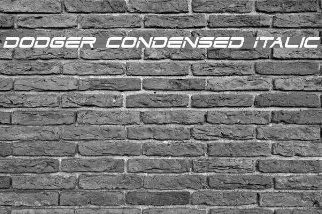 Dodger Condensed Italic Font examples