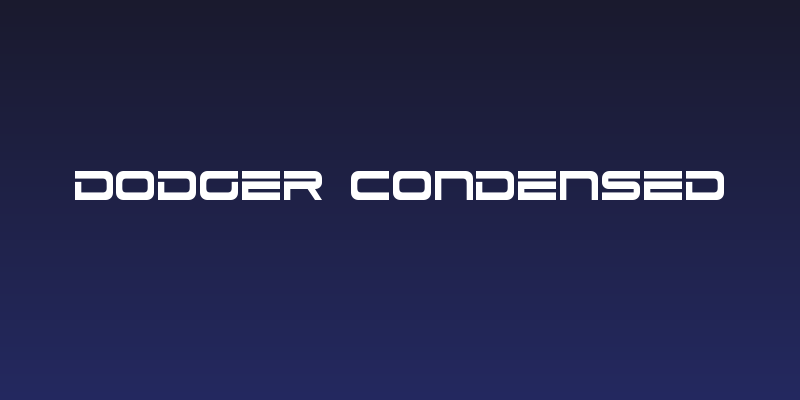 Dodger Condensed Social Header