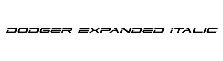 Dodger Expanded Italic Fonte