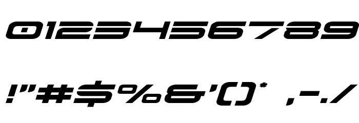 Dodger Expanded Italic Font OTHER CHARS