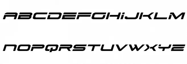 Dodger Expanded Italic Schriftart Groß