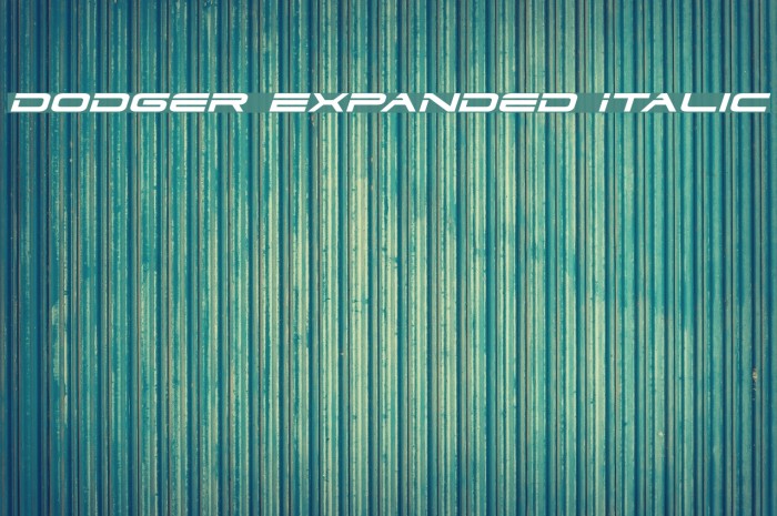 Dodger Expanded Italic Font examples