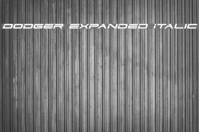 Dodger Expanded Italic Example 2