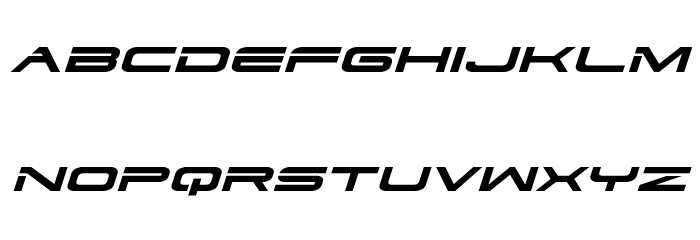Dodger Expanded Italic Font LOWERCASE