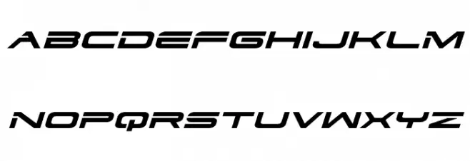 Dodger Expanded Italic Caratteri MINUSCOLO