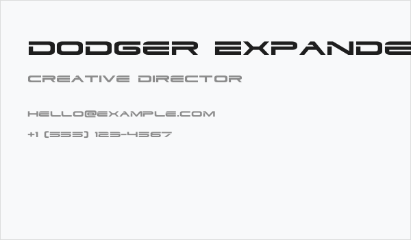 Dodger Expanded Business Card