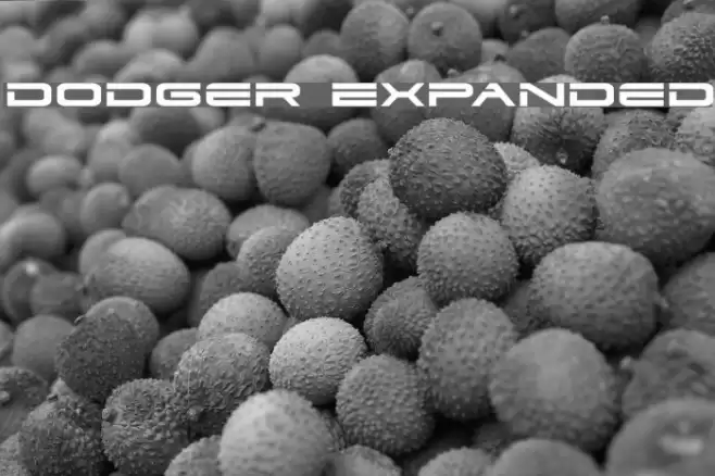 Dodger Expanded Font examples