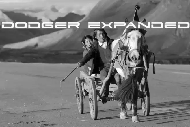 Dodger Expanded Font examples