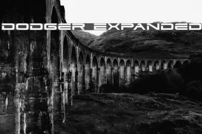 Dodger Expanded Font examples