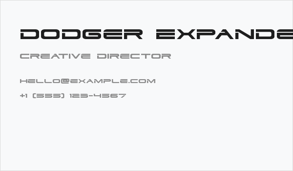 Dodger Expanded Business Card