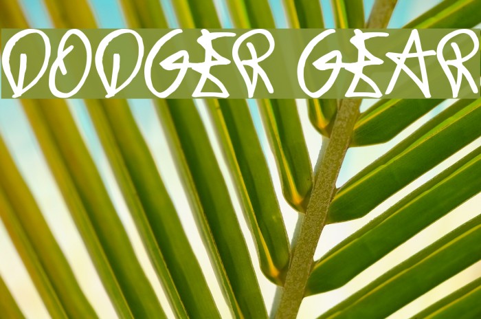 Dodger Gear Font examples