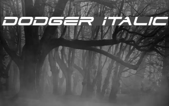 Dodger Italic 字体 examples