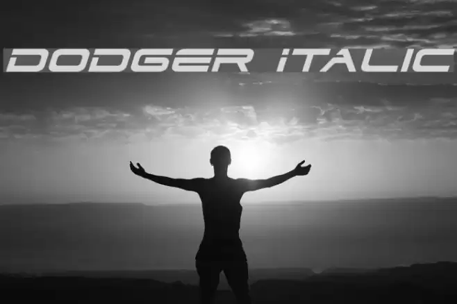 Dodger Italic 字体 examples