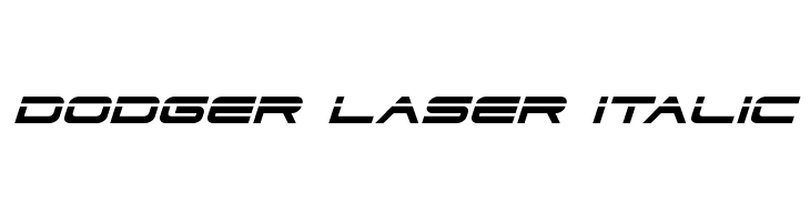 Dodger Laser Italic  Frei Schriftart Herunterladen