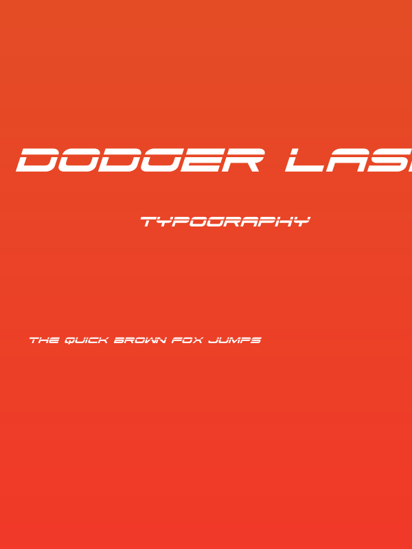Dodger Laser Italic Poster