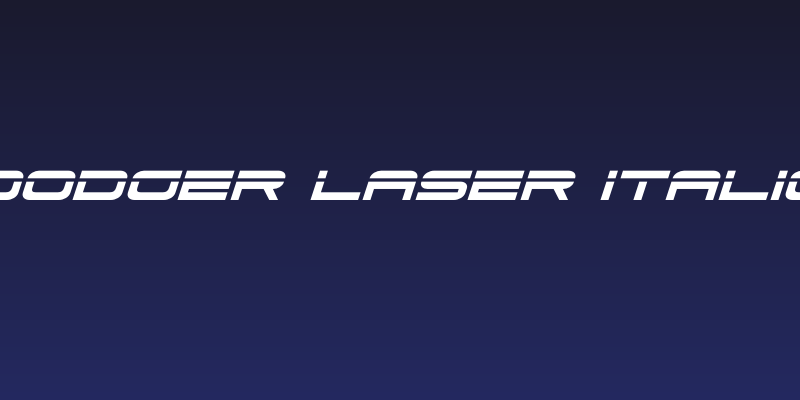 Dodger Laser Italic Social Header