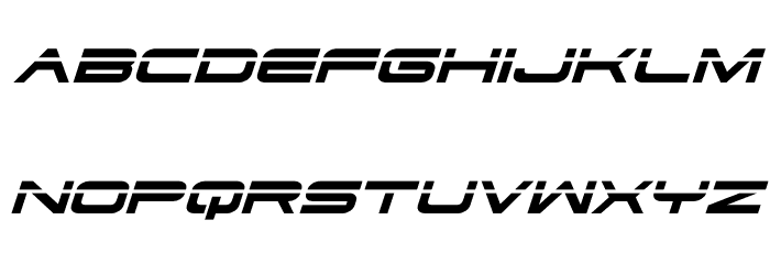 Dodger Laser Italic Font LOWERCASE