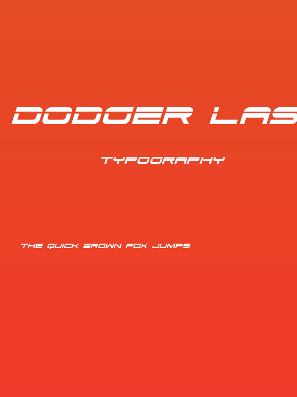 Dodger Laser Italic Poster