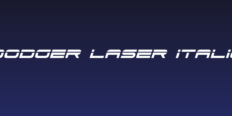 Dodger Laser Italic Social Header