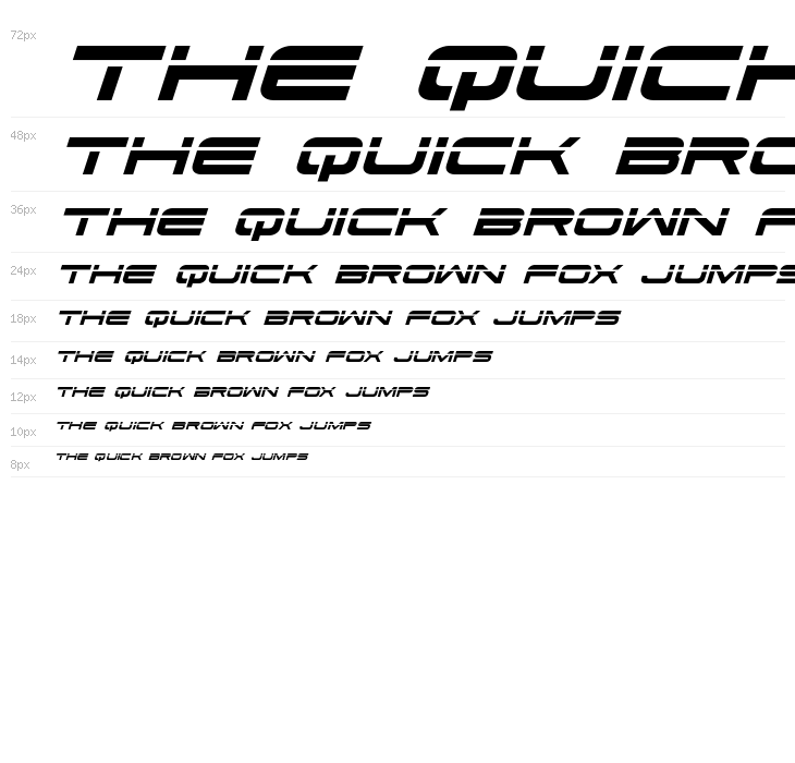 Dodger Laser Italic Waterfall