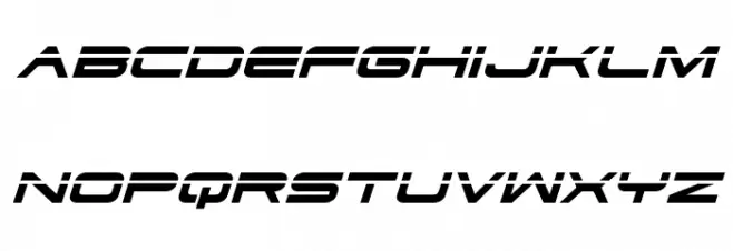 Dodger Laser Italic 字体 小写