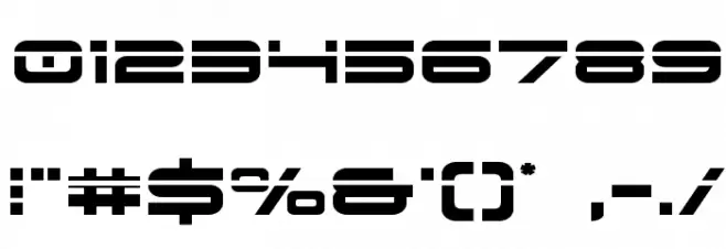 Dodger Laser Font OTHER CHARS