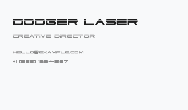 Dodger Laser Business Card